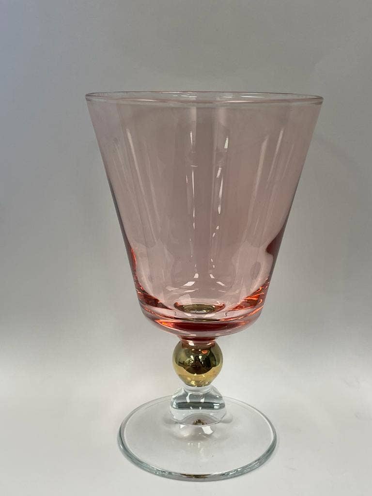 CLASSIC TOUCH DECOR INC. - Wholesale Wine Glass - Set of 6 Wine Glasses with Gold Ball on Stem1