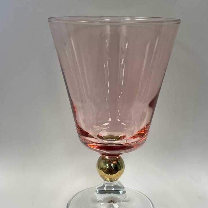 CLASSIC TOUCH DECOR INC. – Engroshandel Vinglas – Sæt med 6 vinglas med guldkugle på stilk1