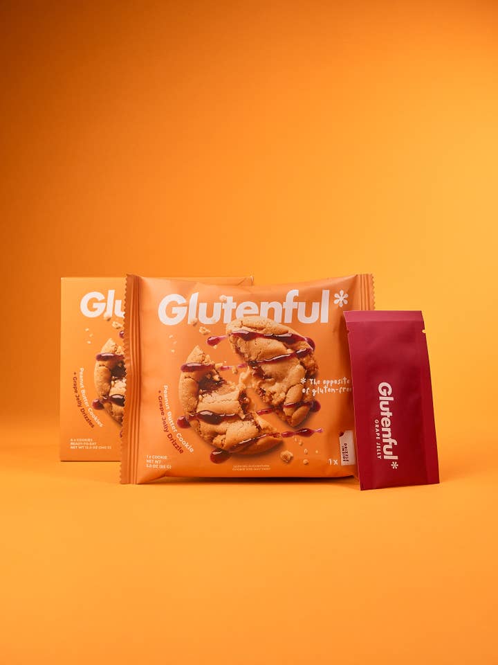 Peanut Butter Cookies + Drizzle Packets, 4-Pack for wholesale by Glutenful*