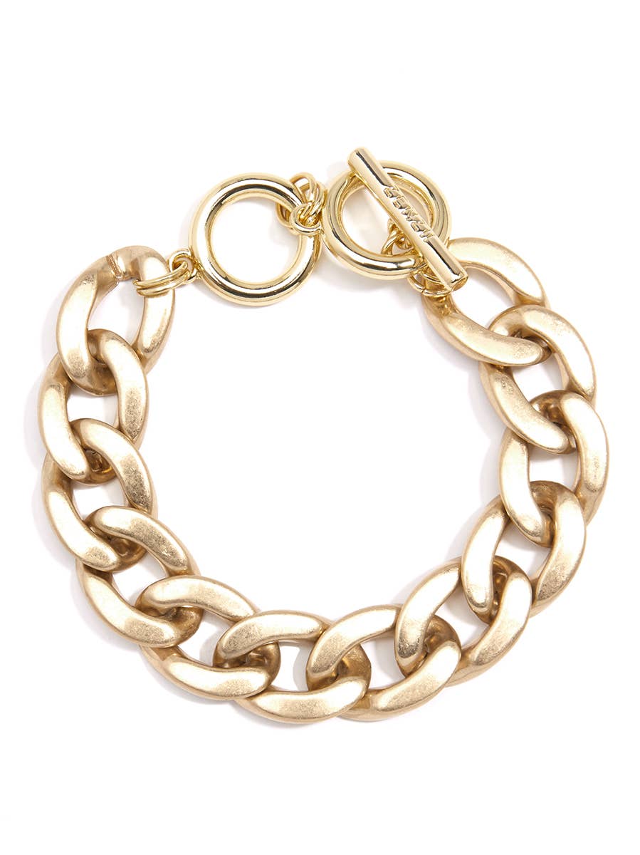 ZENZII Jewelry - Wholesale Link & Chain Bracelet - Burnished Metal Curb Chain Bracelet4