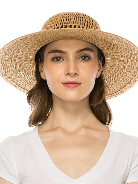 Glamourous Handmade Straw Sun Hat w/ Peekaboo Weave and other Purchase Wholesale clara sunwoo. Free Returns & Net 60 Terms on Faire trending on Faire.