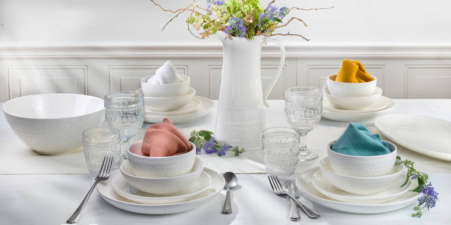 Euro Ceramica Home | ClayBarn - Wholesale Platter - Fez Oval Platter - White1