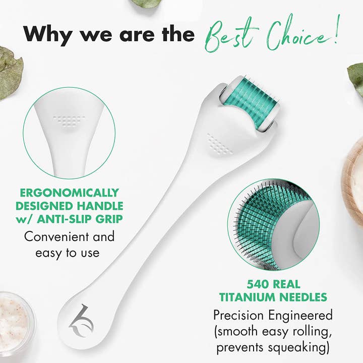 Beauty By Earth - Vente Rouleau beauté/visage - Rouleau facial Derma Roller Microneedling2