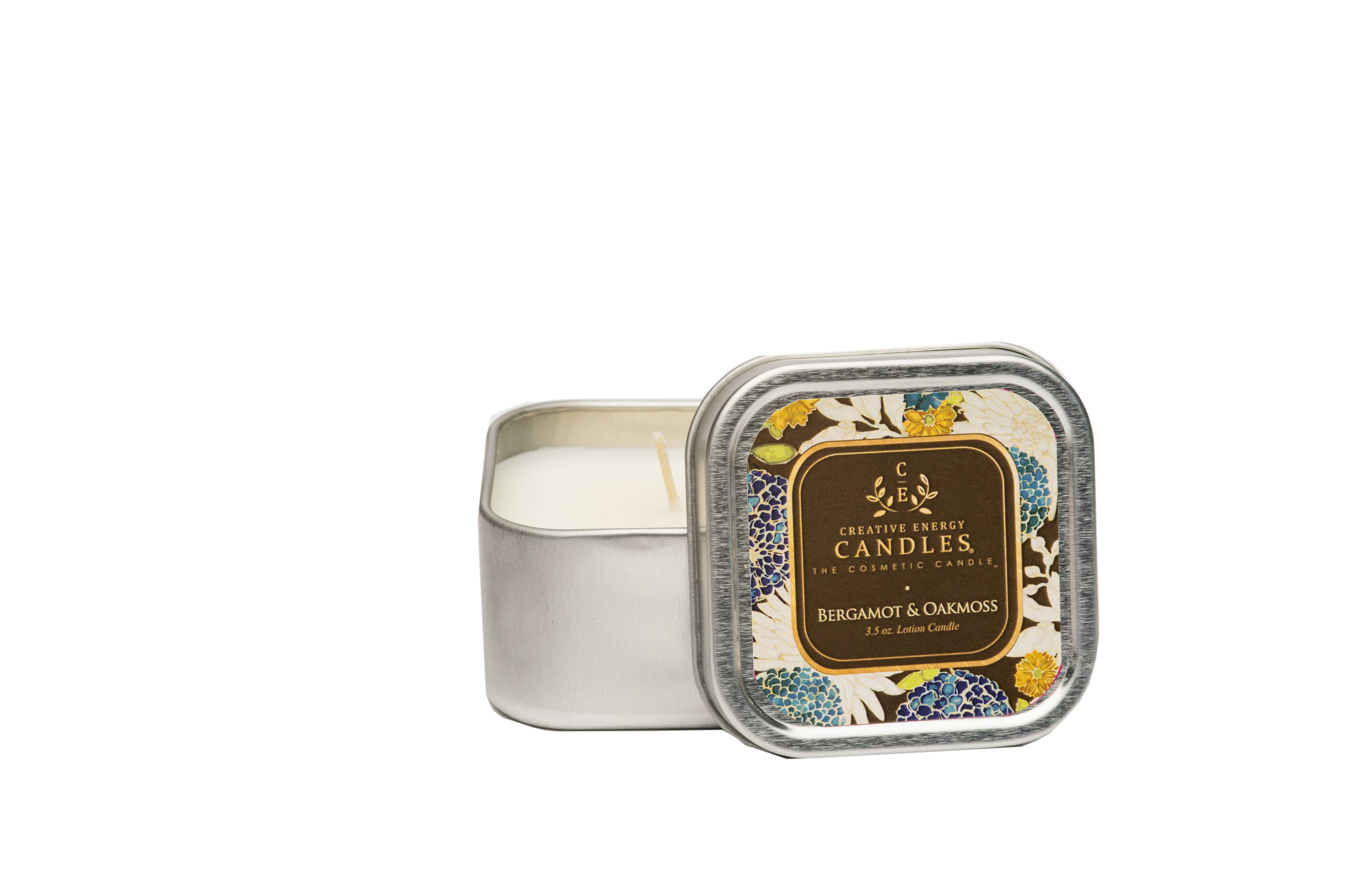 Creative Energy Candles - Vente Bougie en bocal - Bergamote et mousse de chêne : bougie de lotion de soja 2-en-12
