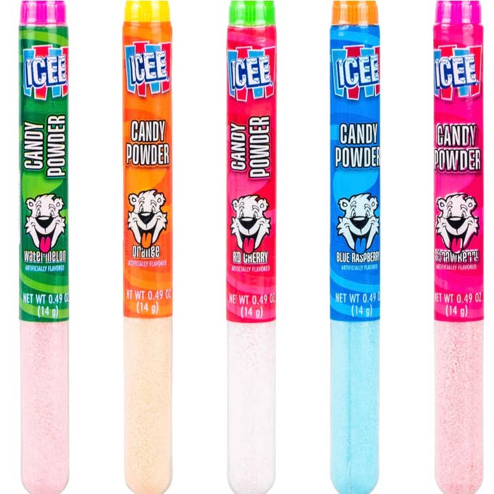 O'Shea's Candies Sweet Shop - Wholesale Retailer Display - Food & Drink - Nostalgic 1958 ICEE® Dips Candy Powder “TUBES” PACK 30CT