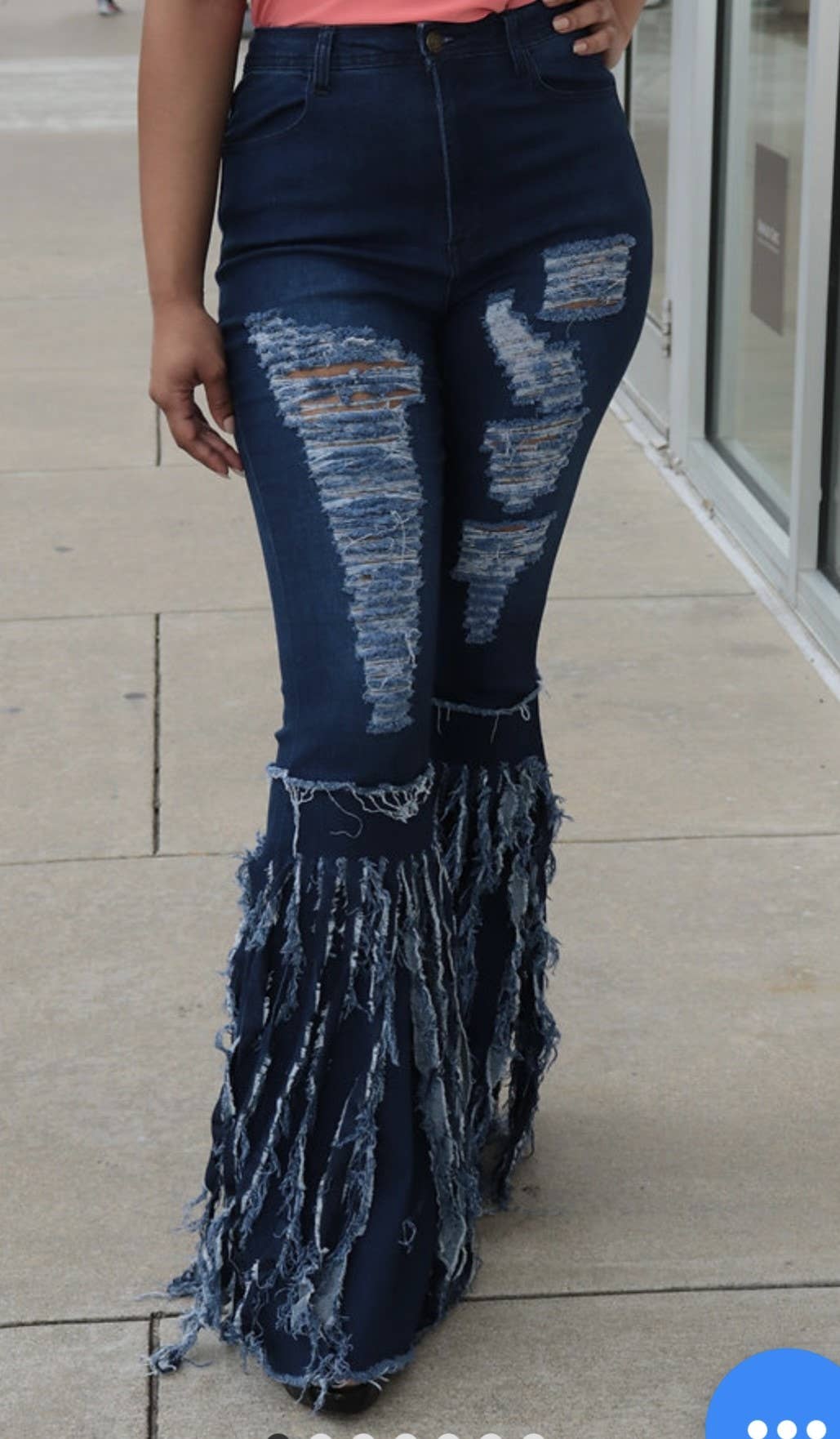 JBLA FASHION - Wholesale Jeans - Women's - DISTREESED BELL BOTTOM JEANS1