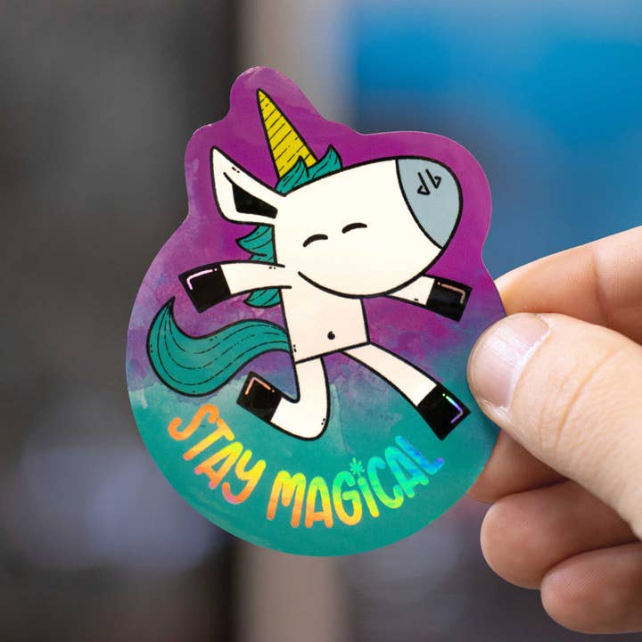 Stay Magical | Holographic Unicorn Sticker for wholesale by Hi, Hello There