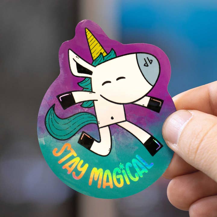 Stay Magical | Holographic Unicorn Sticker for wholesale by Hi, Hello There