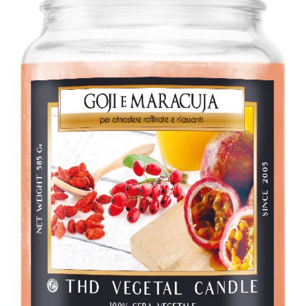 Thd Tophouse - Wholesale Jar/Filled Candle - THD Vegetable Candle 585 g Goji and Passion Fruit 4/400