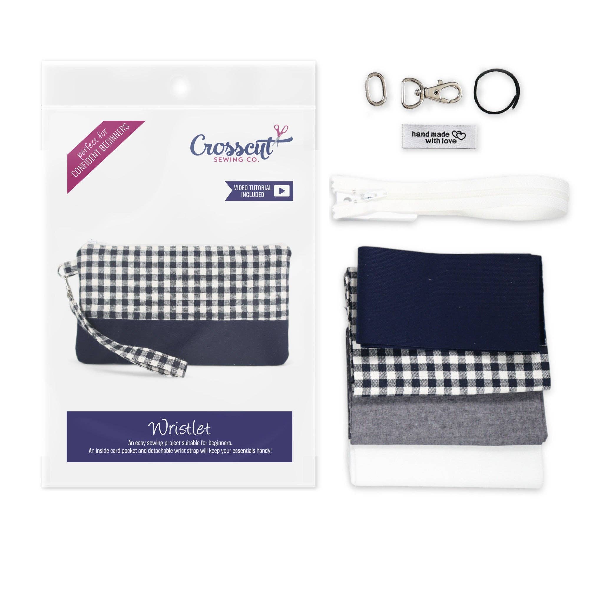 Crosscut Sewing Co. - Wholesale Craft Sewing Kit - Wristlet Sewing Kit - Adult Sewing Kit for Beginners91