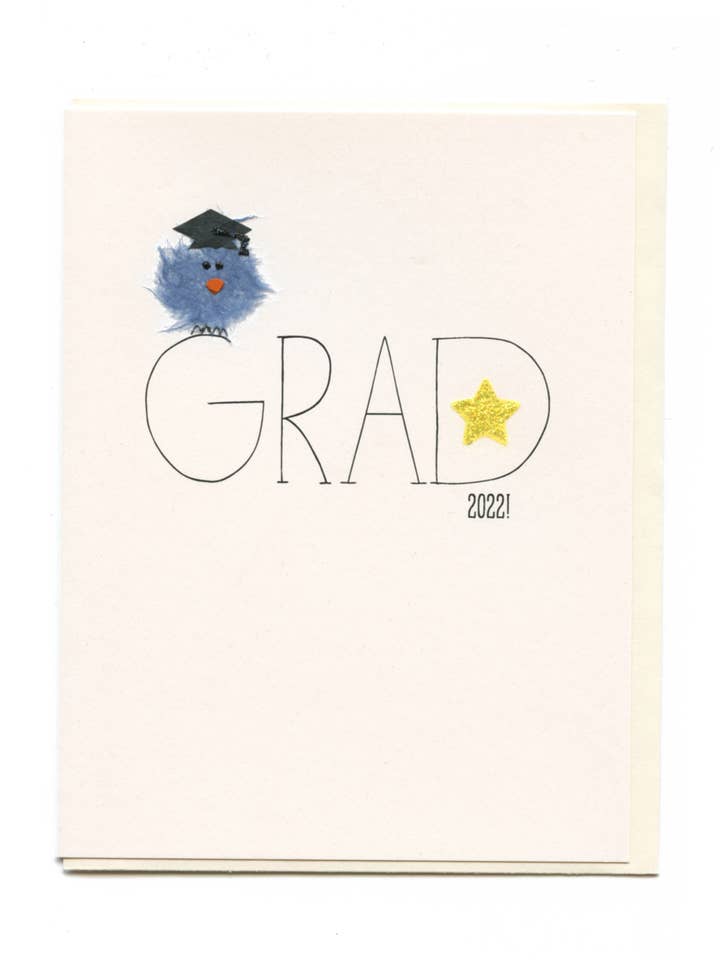 Pássaro com estrela “GRAD 2022" por atacado de FLAUNT HANDMADE CORRESPONDENCES