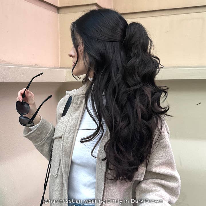 INH Hair - Wholesale Hair Clip - Women's - Emily | Half up Half Down Mini Claw Clip Pony7