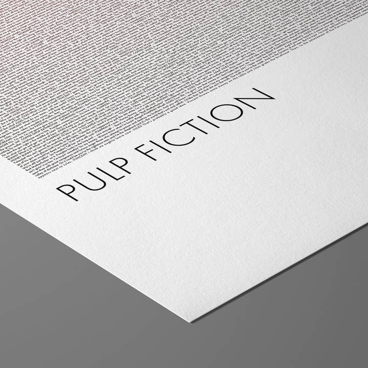 Fade Out Prints - Venta al por mayor Ilustración - Impresión artística de póster de película Pulp Fiction con diseño completo