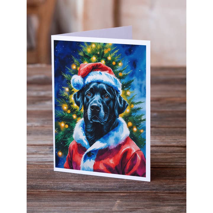 Cartes de vœux de Noël Labrador Retriever noir DAC8494 pour la vente par Caroline's Treasures