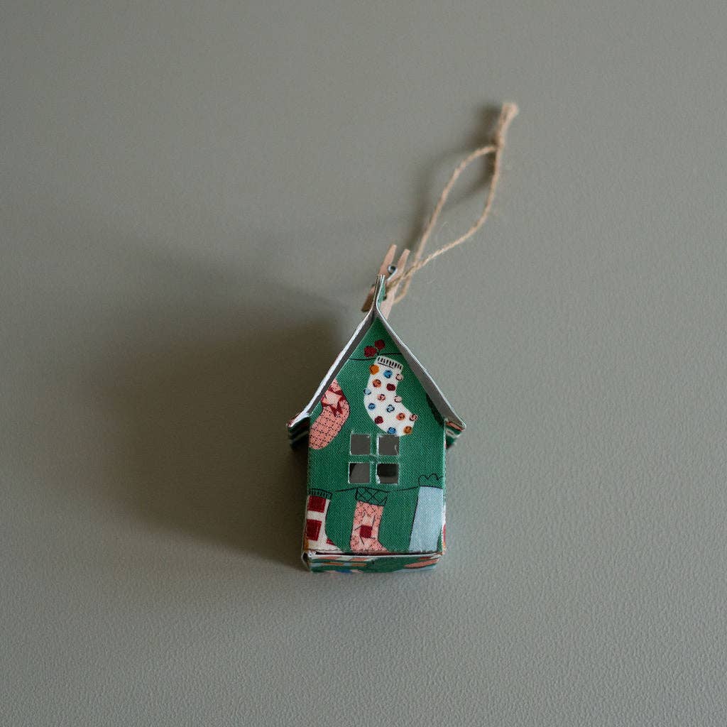 Gossling Organics - Wholesale Ornament - Holiday Fabric House Luminary0