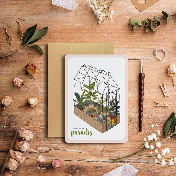 Maison Joliette - Wholesale Postcard - Secret Garden Greenhouse - Postcard