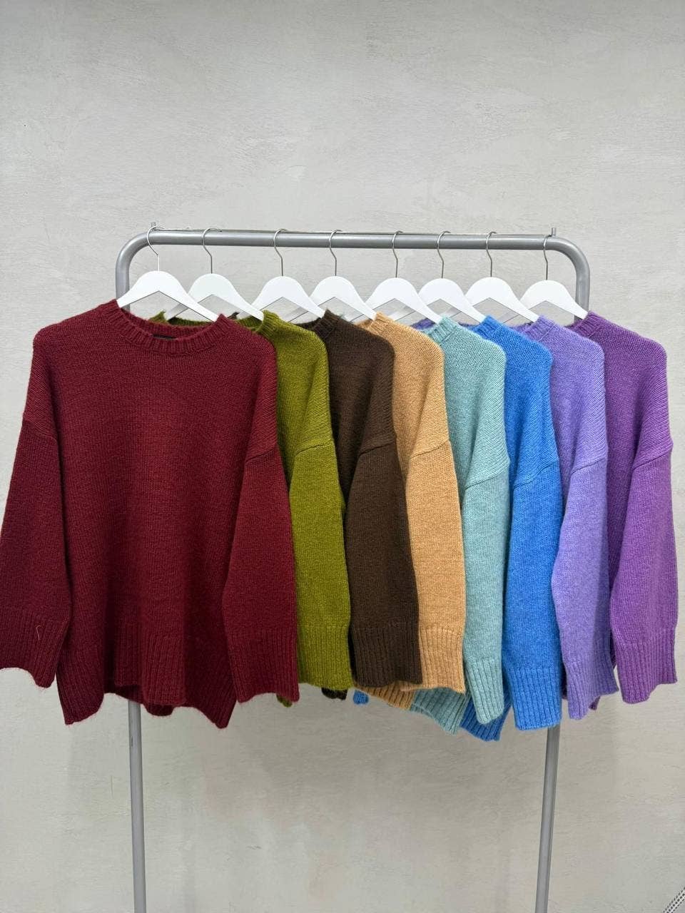 Anaz - Wholesale Knit Sweater - Women's - Oversized Crewneck Sweaters_ hem ribbing0