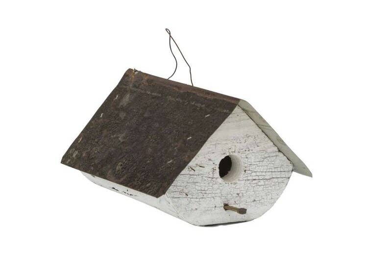 Flying Heart Threads - Wholesale Bird House - Reclaimed Wood and Metal Wren House Flat Bottom (SM11B)0