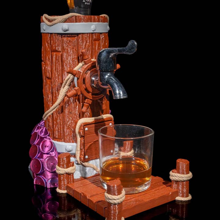 Clew Bay Leather & 3D Printing - Wholesale Beer/Wine Caddy - Buccaneer Drink Dispenser3