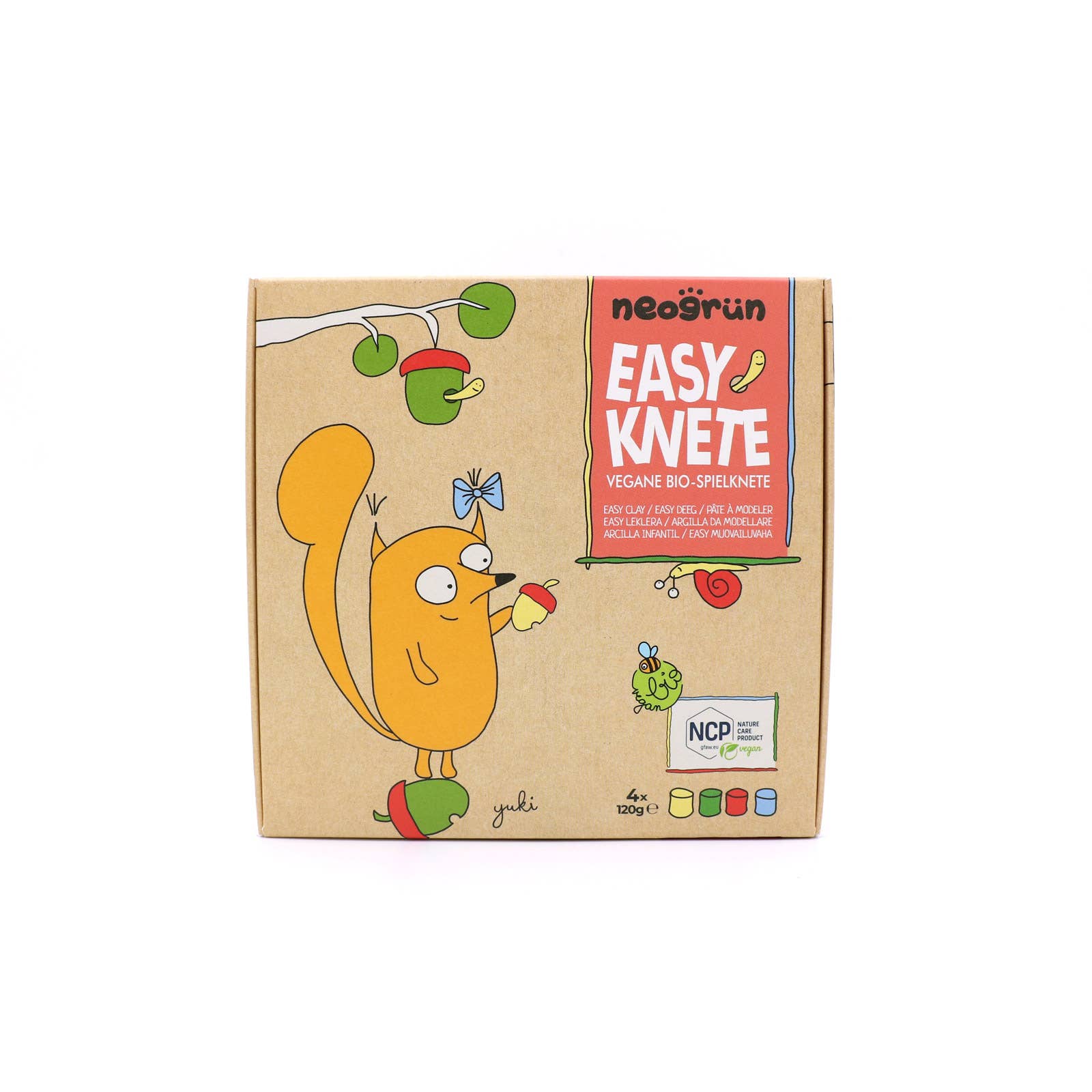 NEOGRÜN – Großhandel Knete/Schleim – Kinder – Bio-Easy-Knete vegan 4er Set "Yuki"2
