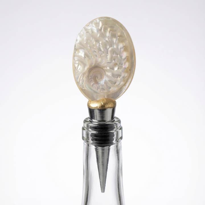 Shell Yeah By Jaks LLC – Engroshandel Vinprop – Iridescerende Abalone Vinprop – Guld/Sølv Kant1