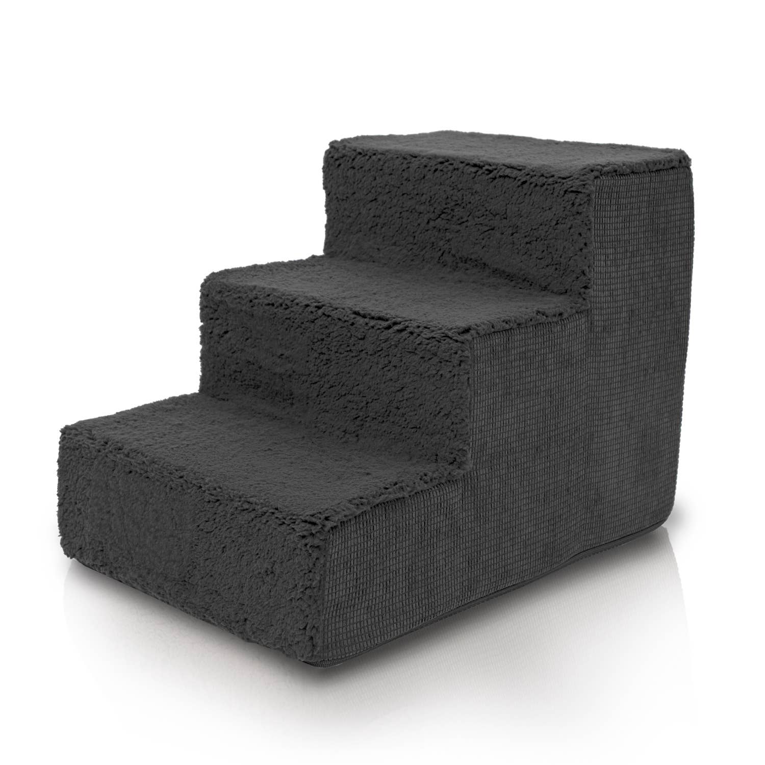 Precious Tails - Wholesale Pet Steps & Ramps - Cat/Dog - Precious Tails High Density Foam Sherpa 3 Steps Pet Stair23