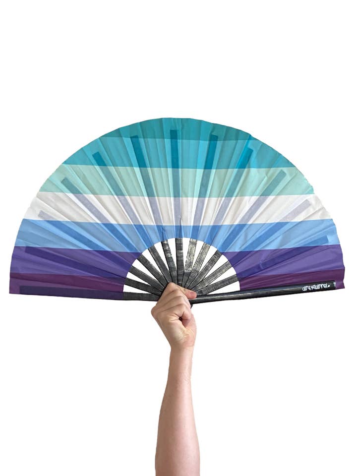 Trans-Inclusive Gay Mens Flag Fan for wholesale by Dirt Squirrel Apparel