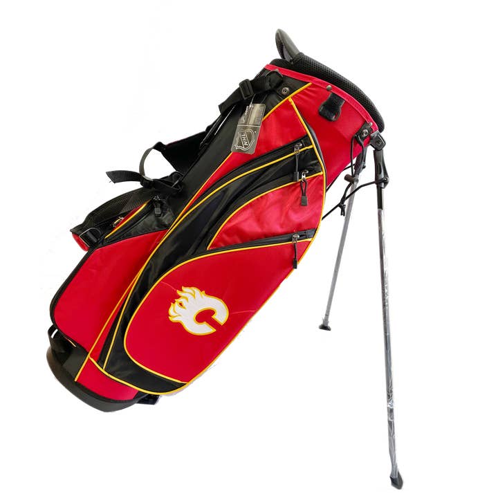 NHL Golf Stand Bag Calgary Flames for wholesale by CaddyPro Golf Products Ltd.
