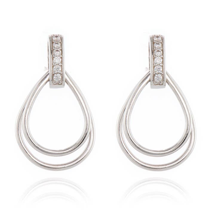 Boucles d'oreilles en argent Qiao pour la vente par Cachet London