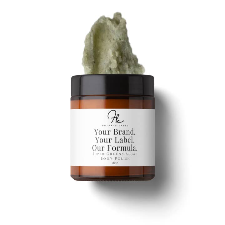 Super Greens Algae Body Polish for wholesale by FK Private Label Labs