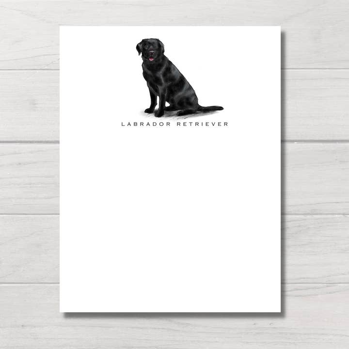 Cartões Dog Note | Labrador (Preto) | Conj. de 6 por atacado de Fable & Sage