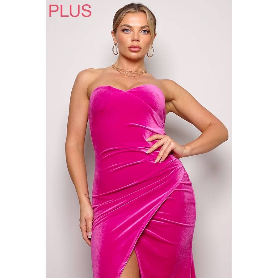 CEFIAN FASHION - Wholesale Gown - Women's - PLUS ALL YOURS SWEETHEART MAXI VELVET DRESS1