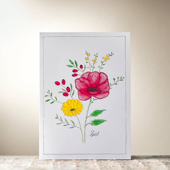 Wildflowers Card by Lui for wholesale by HomeLess Made