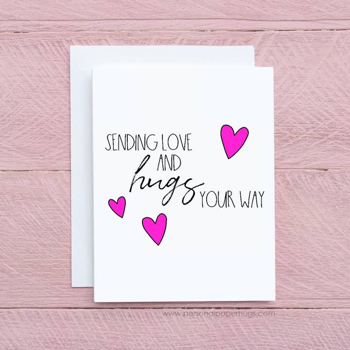 Personal Paper Hugs – wholesale Tänker på dig-kort – Tänker på dig uppmuntran skicka kärlek och kramar på ditt sätt bara för att kort saknar dig kort