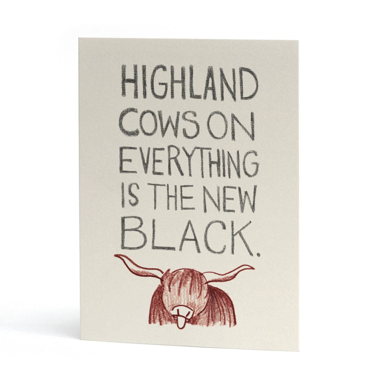 The Curious Pancake - Vente Cartes d'amitié - Carte "Vaches Highland sur Tout" | Carte d'Amitié Drôle1