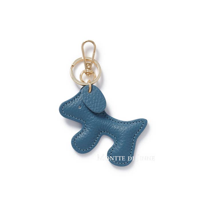 MONTTE DI JINNE - Venta al por mayor Llavero - Mujer - Llavero de bolso con forma de perro de cuero italiano hecho a mano.8