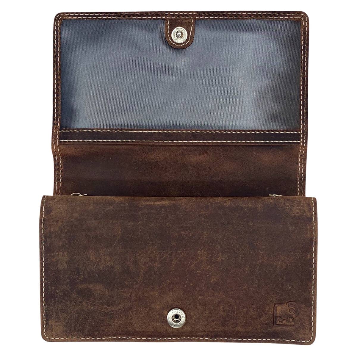 Arrigo – Großhandel Brieftasche – Damen – Damen-Geldbörse aus Büffelleder mit RFID-Schutz7