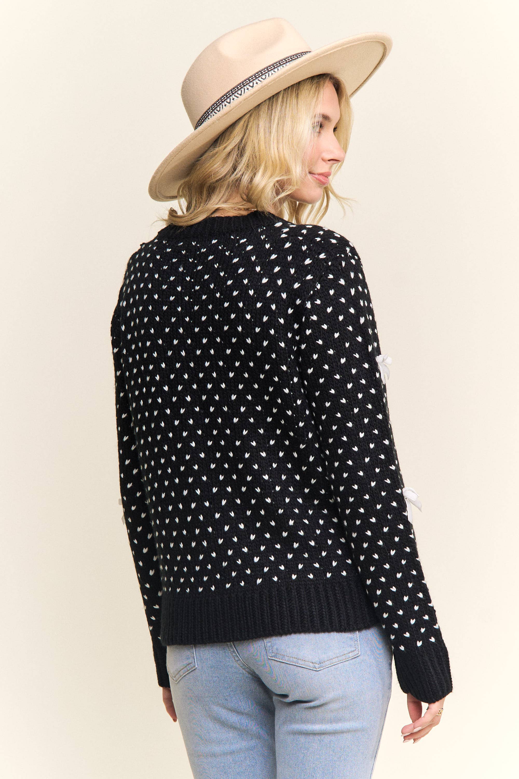 Madelyn - Wholesale Knit Sweater - Women's - LESW4122- KNIT SWEATER WITH BOW ACCENTS15