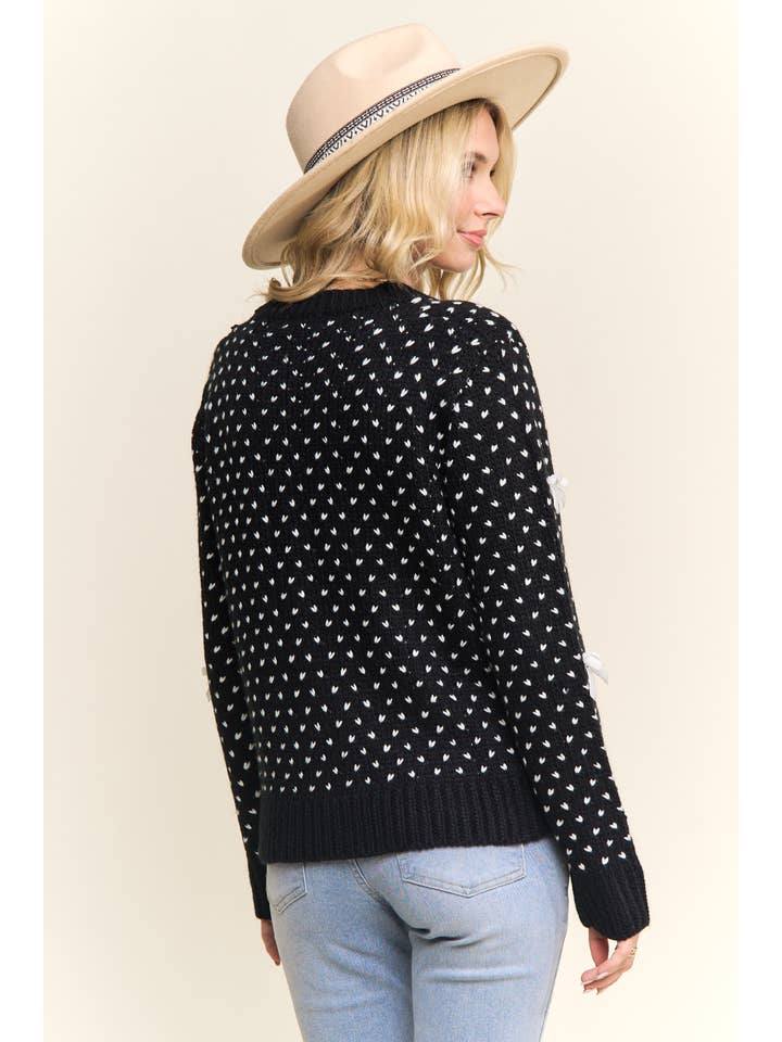Madelyn - Wholesale Knit Sweater - Women's - LESW4122- KNIT SWEATER WITH BOW ACCENTS15