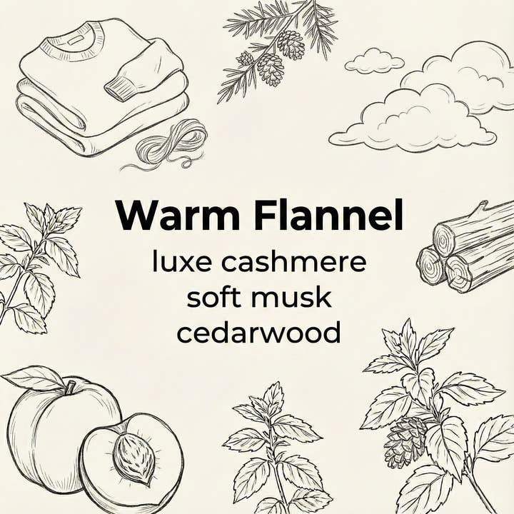 Kalamazoo Candle Company - Vente Bougie en bocal - Bougie en Soja Flanelle Chaude 10oz - Coulée à la Main au Michigan1