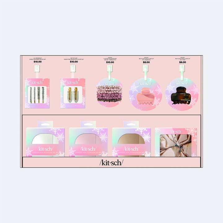 KITSCH - Wholesale Hair Accessories Set - Women's - Holiday End Cap Display