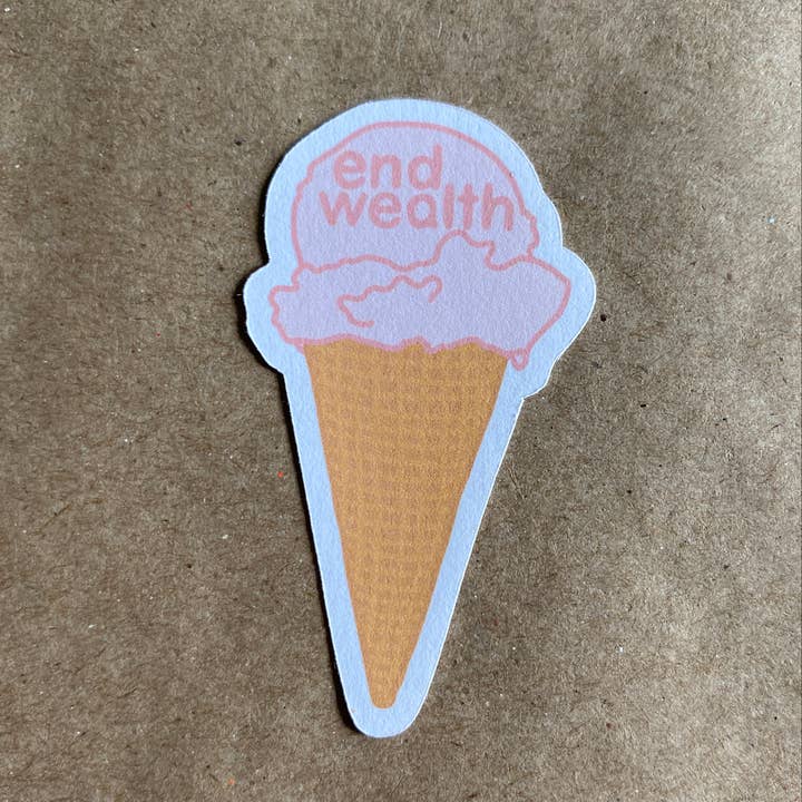 end wealth ice cream cone sticker for wholesale by AnneArchy
