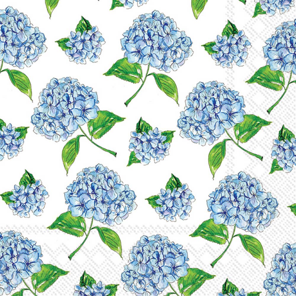 Boston International - Wholesale Disposable Napkin - Paper Cocktail Napkins 20ct Hydrangea Scatter Rosanne Beck0