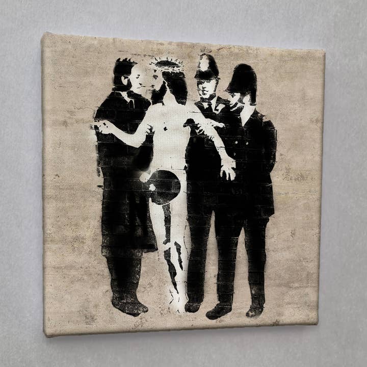#01434 Jesus Street Art op canvas voor wholesale door Eicie