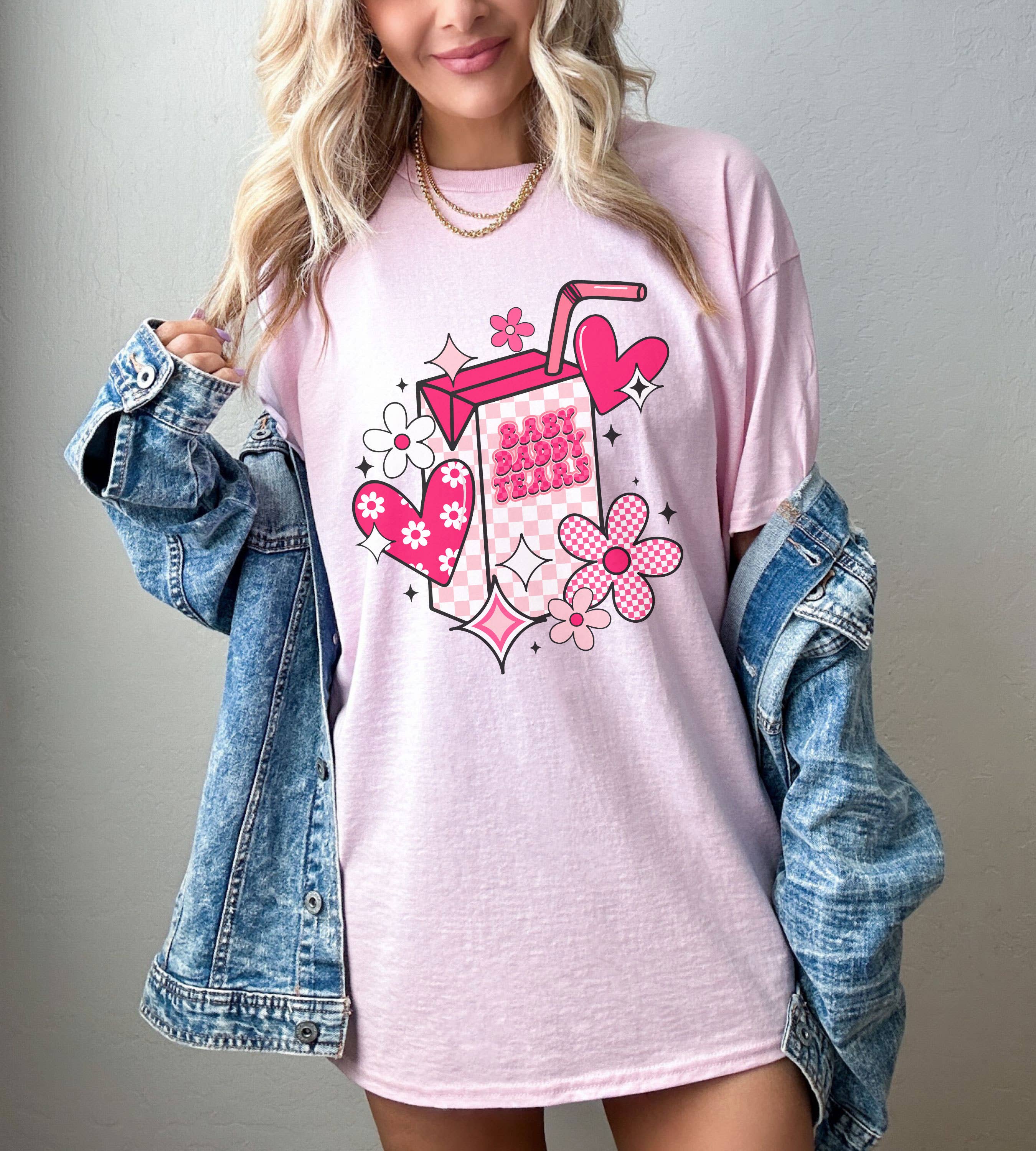 SONDO DESIGN LTD – wholesale Tunic – Women’s – Baby Daddy Tears Valentine Shirt, Valentines Tears Juice Box4