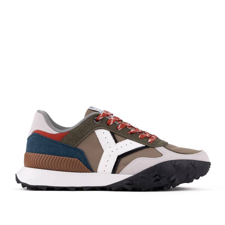 Khakifarbene Retro-Sneaker für Herren - Efrom. für den Großhandel von YUMAS