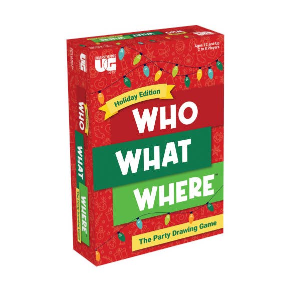 Who What Where Holiday Edition for wholesale by University Games