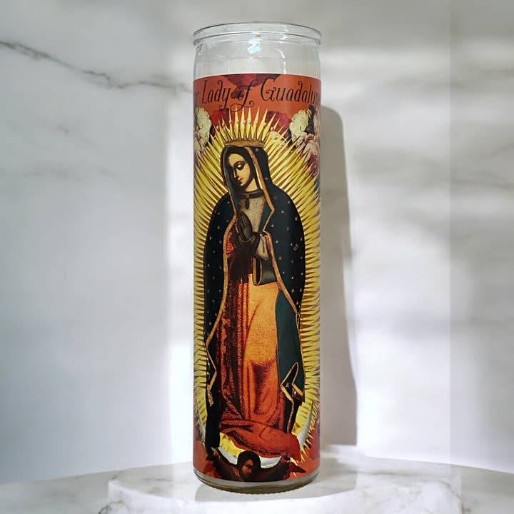 "Our Lady of Guadalupe" Soy Ritual Candle for wholesale by Snakes for Hair