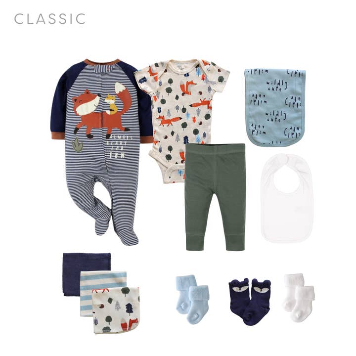 Baby Blossom Company - Wholesale New Mom Gift Box/Set - Baby Boy Gift Box Collection - Fox9