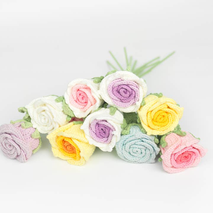 Petite rose thaïlandaise au crochet Lilyrosy, cadeaux faits à la main pour la vente par Lilyrosy(Duty free)